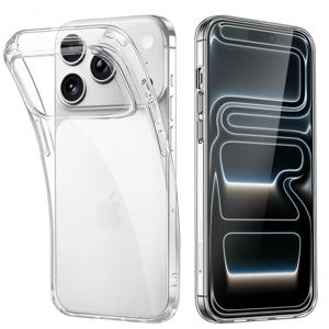 아이폰 17 16 15 11 12 13 14 Pro Max Plus Air XR X 용 고급 투명 폰 케이스, 소프트 TPU 실리콘 백 커버 클리어 케이스