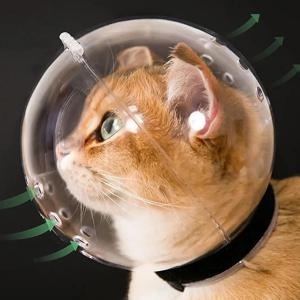 고양이 버블 마스크 통기성 튼튼한 마스크 고양이 머리 덮개 스페이스 후드 보호 헬멧 물림 방지 애완동물 미용 용품