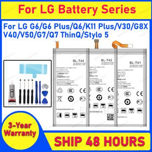 LG V30 V40 V50 V60 ThinQ 배터리 G6 Plus G7 Q7 ThinQ G8X Stylo 5 K30 K50S K51S WING 배터리 BL-T42 T41 T44 T32 T52 용 배터리