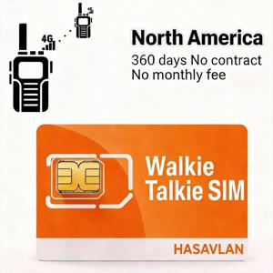 무선전화기 SIM 카드, 북미 지역 무료, 계약 불필요, 1GB/360일 4G LTE M2M SIM, ZELLO POC 무전기 및 K300 등에 사용 가능