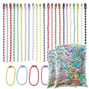 100PCS 12cm 비드 체인은 DIY 팔찌 목걸이 쥬얼리 제작 액세서리에 대한 키 체인/라벨 핸드 태그 커넥터에 적합합니다.