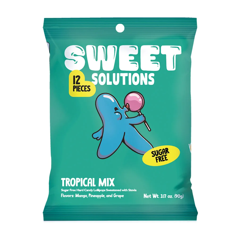 스위트 솔루션즈 트로피칼 슈가프리 무설탕 막대사탕 90g x 2개
