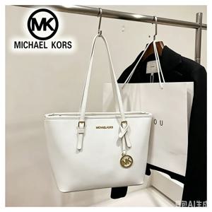 마이클 코어스 여성용 대용량 토트백 숄더백 MK 클래식 솔리드 컬러 고품질 PU 아웃도어 레저 여행 가방