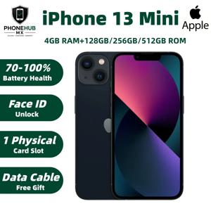중고 애플 아이폰 13 미니 중국판 언락 5G 스마트폰 5.4인치 OLED A15 Face ID 128GB/256GB/512GB