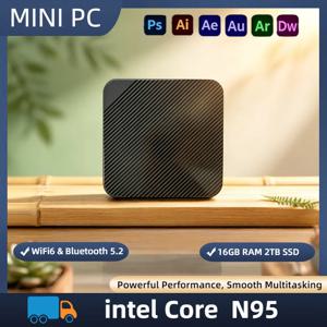 인텔 N95 미니 PC 16GB DDR4 512GB NVMe SSD 트리플 4K 디스플레이 WiFi6 BT5.2 저소음 쿨링 홈 오피스 데스크탑 프로
