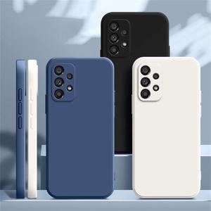 삼성 갤럭시 A52 A52s A12 A22 A32 A42 A72 A13 A23 A33 A53 A73 4G 5G 전화 커버 Coque Fundas 용 사각형 액체 실리콘 케이스