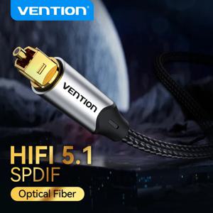 Vention 디지털 광섬유 케이블 Toslink SPDIF 증폭기 용 동축 케이블 플레이어 Xbox PS5 사운드 바 케이블 광 오디오 케이블