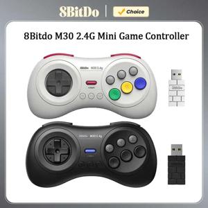 Sega Genesis 미니 및 메가 드라이브 미니 게임 콘솔 게임 액세서리 용 8Bitdo M30 2.4G 미니 게임 패드 게임 컨트롤러