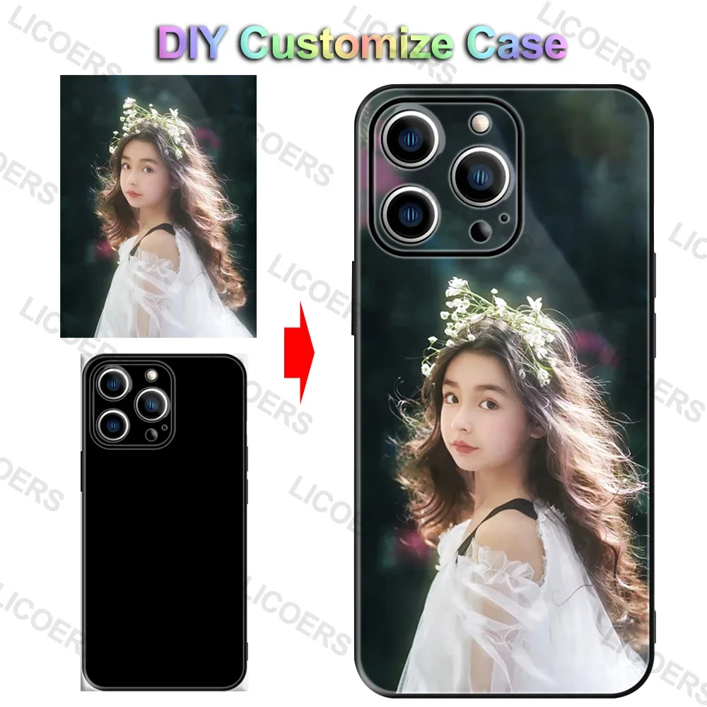 아이폰 17 에어 16 17e 16e 15 14 13 12 11 프로 맥스 미니 XR 플러스 커버 DIY 사진 소프트 무광 실리콘 충격 방지 펀다 맞춤 케이스