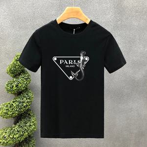 럭셔리 브랜드 머메이드 파리 코튼 고품질 프린트 커플 티셔츠 여름 하라주쿠 남성/여성용 반팔 티셔츠 아시아 사이즈