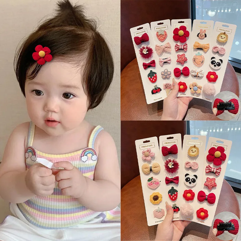 귀여운 아기 머리핀 아기 머리가 아프지 않은 헤어핀 어린이 헤어 액세서리 여자아이 옆머리 헤어핀 머리 장식
