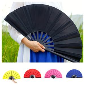 10인치 접이식 부채, 실크 천 DIY 중국식 접이식 부채, 나무 대나무 고풍스러운 접이식 부채, DIY 서예 그림 장식
