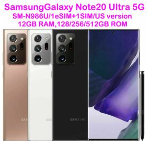 중고 삼성 갤럭시 노트 20 울트라 5G 스마트 안드로이드 폰 SM-N986U 6.9인치 리퍼비시 삼성 폰 NFC 4500mAh 108MP 미국버전