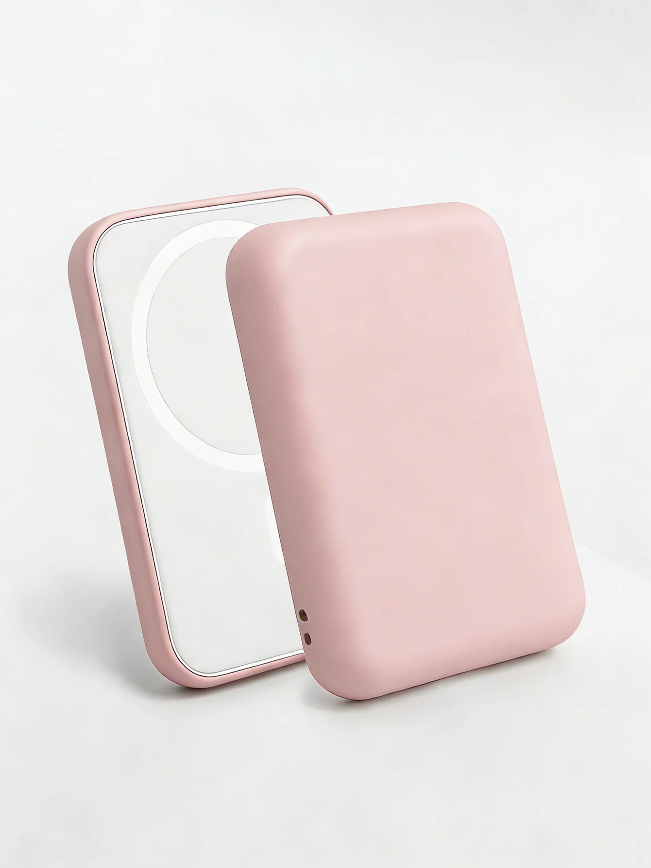1개의 핑크색 TPU 충전 케이스 보호대, 애플 정품 MagSafe 무선 보조 배터리와 호환 가능