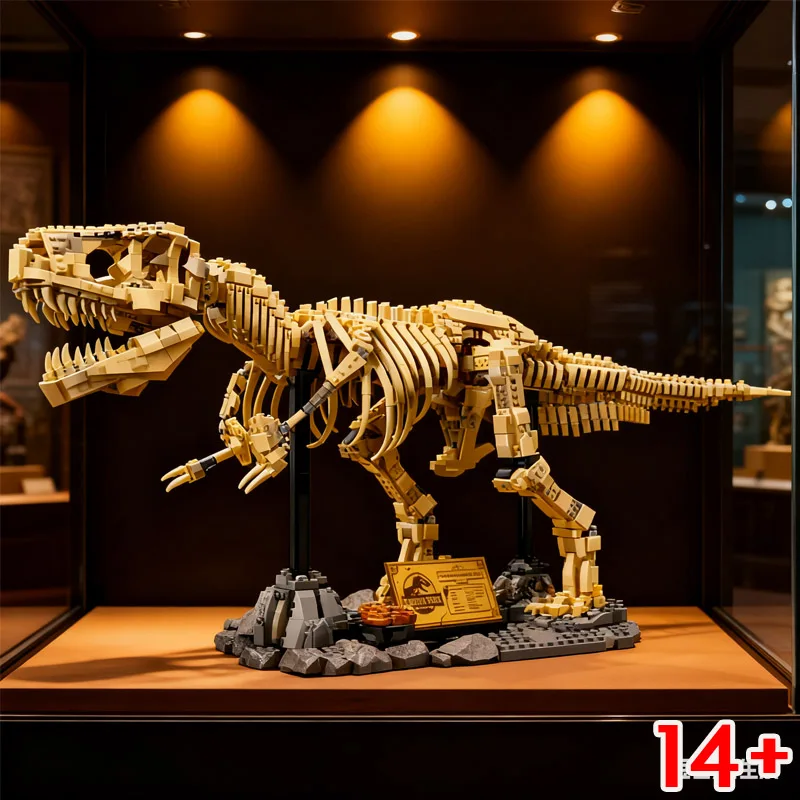3145pcs 공룡 화석 빌딩 블록 어린이를위한 T-Rex 해골 모델 장난감 생일 선물 홈 장식