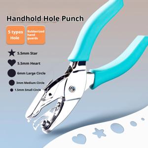 단일 구멍 펀치 8매 용량 1.5/3/6mm 직경 구멍 펀치 핸드 페이퍼 스크랩북 펀치 사무실 학교 용품
