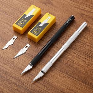 알루미늄 합금 손잡이 조각칼 SK5 25 °   SK2 25가 장착된 블레이드 °   & 45 °   DIY 공예 예술 절단 및 조각용 0.5mm 블레이드