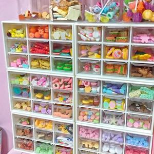 플라스틱 다중 격자 서랍 보석 소녀 scrunchie 모자를 쓰고 있죠 보관 상자 액세서리 팔찌 귀걸이 반지 정리 상자
