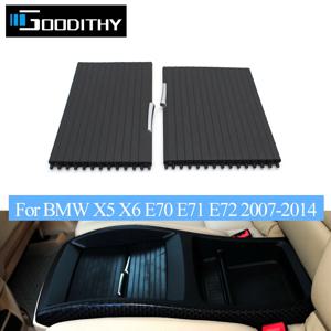 앞뒤 인테리어 중앙 음료수 컵 거치대 커버, 지퍼 롤러 블라인드 커튼, BMW X5 X6 2007-2014 용, E70 E71 E72