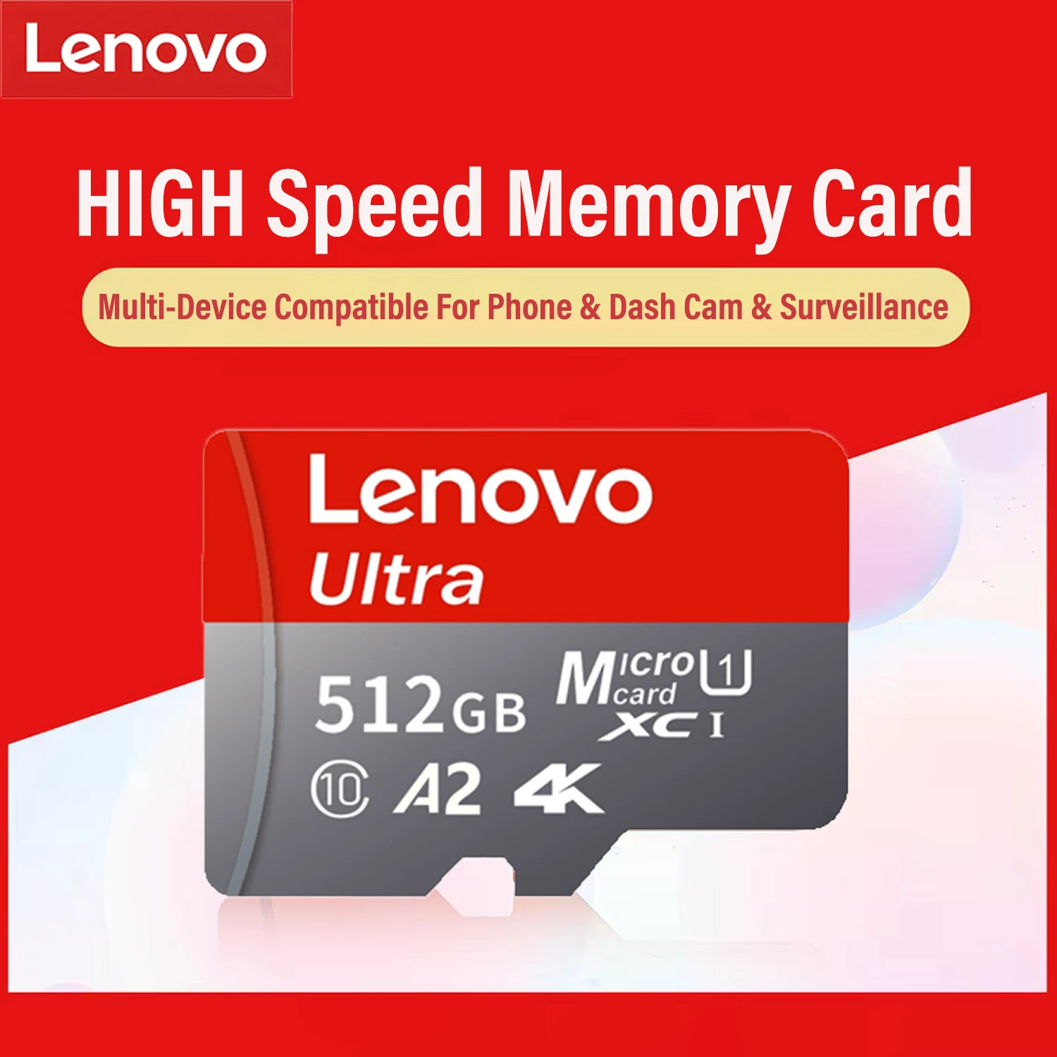 레노버 SD 카드 고속 마이크로 SD 카드 (닌텐도 스위치용) 512GB 256GB 128GB 64GB U3 V30 안정적인 성능 SD 메모리 카드