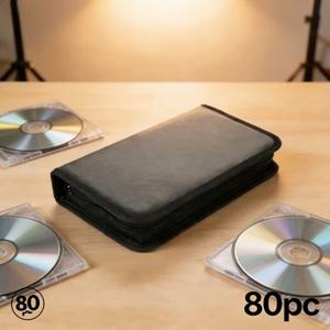 80/40개 대용량 디스크 CD DVD VCD 지갑형 보관 정리함 케이스 홀더 앨범 박스 지퍼백 포함 CD 박스 액세서리