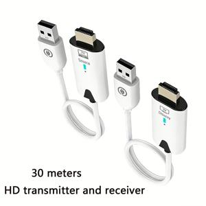 무선 HDMI 호환 송신기 및 수신기 1080P 50M 확장 디스플레이 USB 어댑터 동글 TV 박스 모니터 프로젝터 PC용