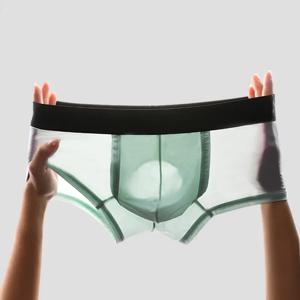 남성용 정자주사관 지지 속옷, 아이스 실크 여름용 얇은 스타일, 음낭 지지 및 분리형 디자인, 정맥류 방지 플랫 쇼츠