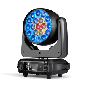 19x15W RGBW LED 빔 워시 줌 무빙 헤드 조명 고품질 전문 무대 조명 DJ 디스코 파티 KTV 바용