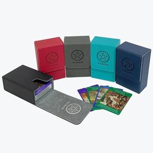 PU 가죽 타로 카드 케이스 컬렉션 수납함 타로 카드 박스 보드 게임 카드 슬리브 홀더 박스 드롭쉬핑 대형
