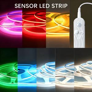 듀얼 모드 조절 가능 5V COB LED 스트립 모션 센서 야간 조명, 욕실 침실 침대 옆 홈데코용 스마트 인덕션 램프