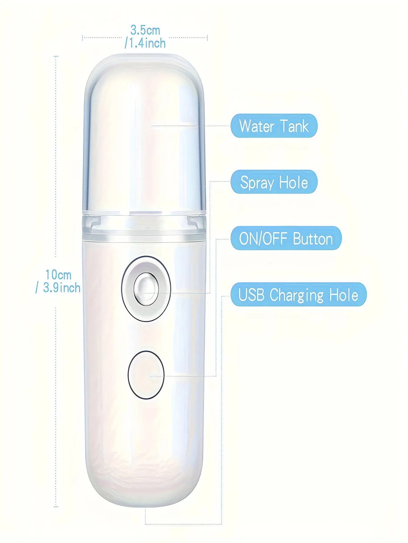 USB 미스트 페이셜 스프레이 가습기 충전식 분무기 페이스 스티머 모이스춰 라이징 뷰티 인스트루먼트 페이스 스킨 케어 도구