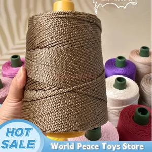 250g 아이스 실크 원사, 여름용 가벼운 DIY 손뜨개 햇빛 가리개, 가방, 신발, 쿠션, 크로셰 공예용 로프, 속이 빈 크로셰 도구