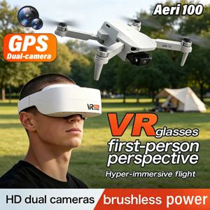 Aeri100 VR 8K 전문가용 드론 HD 카메라 3축 짐벌 GPS 드론 브러시리스 5G WIFI 스크린 리모컨 RC 쿼드콥터 장난감