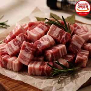 (신선집중) 꼬소한 한입 삼겹살  500g x 4팩 (총 2kg)
