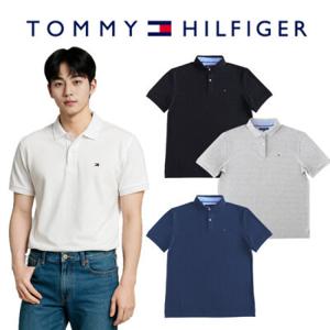 타미힐피거 남녀공용 스몰로고 반팔 카라 티셔츠(그레이화이트 당일발송/네이비블랙 7/10 예약출고)