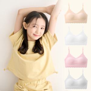 (4장세트) (KC인증) 스트랩 아이브라 2+2 주니어 하이틴 노와이어 심리스 끈브라탑 스포츠브라탑