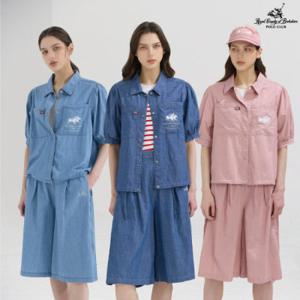 RCB POLO CLUB 26SS 여성 썸머 슬럽 데님 셋업 (반팔재킷1종+반바지1종) SET