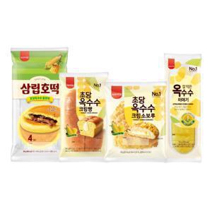 삼립 여름제철 옥수수빵 4종 8봉 (크림빵/소보로/옥수수이야기/초당호떡)