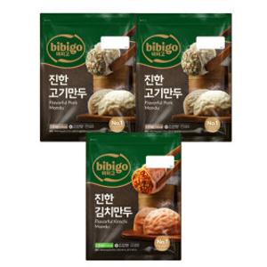 CJ 비비고 얇은피 수제진한고기만두1.12KG 2개 + 얇은피 진한김치만두 1.12KG 1개
