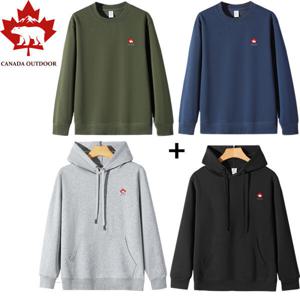 캐나다 아웃도어 CANADA OUTDOOR 1+1 남성 데일리 무지 맨투맨+후드티셔츠