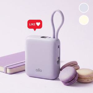 [시크릿] 알로코리아 포켓 미니 고속충전 8핀 C타입 일체형 보조배터리 10000mAh 1008PD
