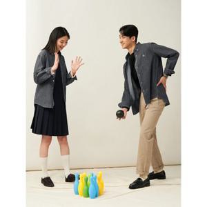 [빈폴멘] [Essential] 남녀공용 데님 셔츠  애쉬 (BC5164E714)
