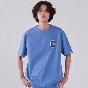 [커버낫] [TAG가 45,000] 샤인 C 로고 티셔츠 라이트 블루