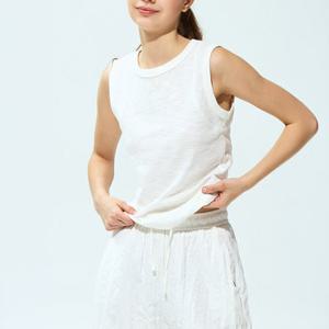 [와이오와이](택가 58,000원)코튼 슬림 슬리브리스 티셔츠_2colors