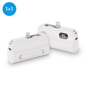[2개] 알로코리아 미니 도킹형 고속충전 갤럭시 아이폰 올인원 보조배터리 20W 5000mAh