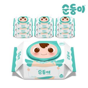 순둥이 엘그린 물티슈 캡형 100매 10팩/LG-01
