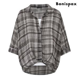 [보니스팍스] 이너세트 루즈핏 체크 반팔 셔츠 (XQ2BA029L0)