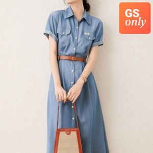 [몽벨리즈][GS ONLY]포켓셔츠데님원피스 mde2301922