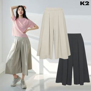[백화점]K2(수지착용)여성 시원서커 DRY ICE 8부 와이드 팬츠 W KWM26350-(GS)