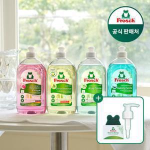 프로쉬 독일 주방세제 500ml 4개+펌프+수세미